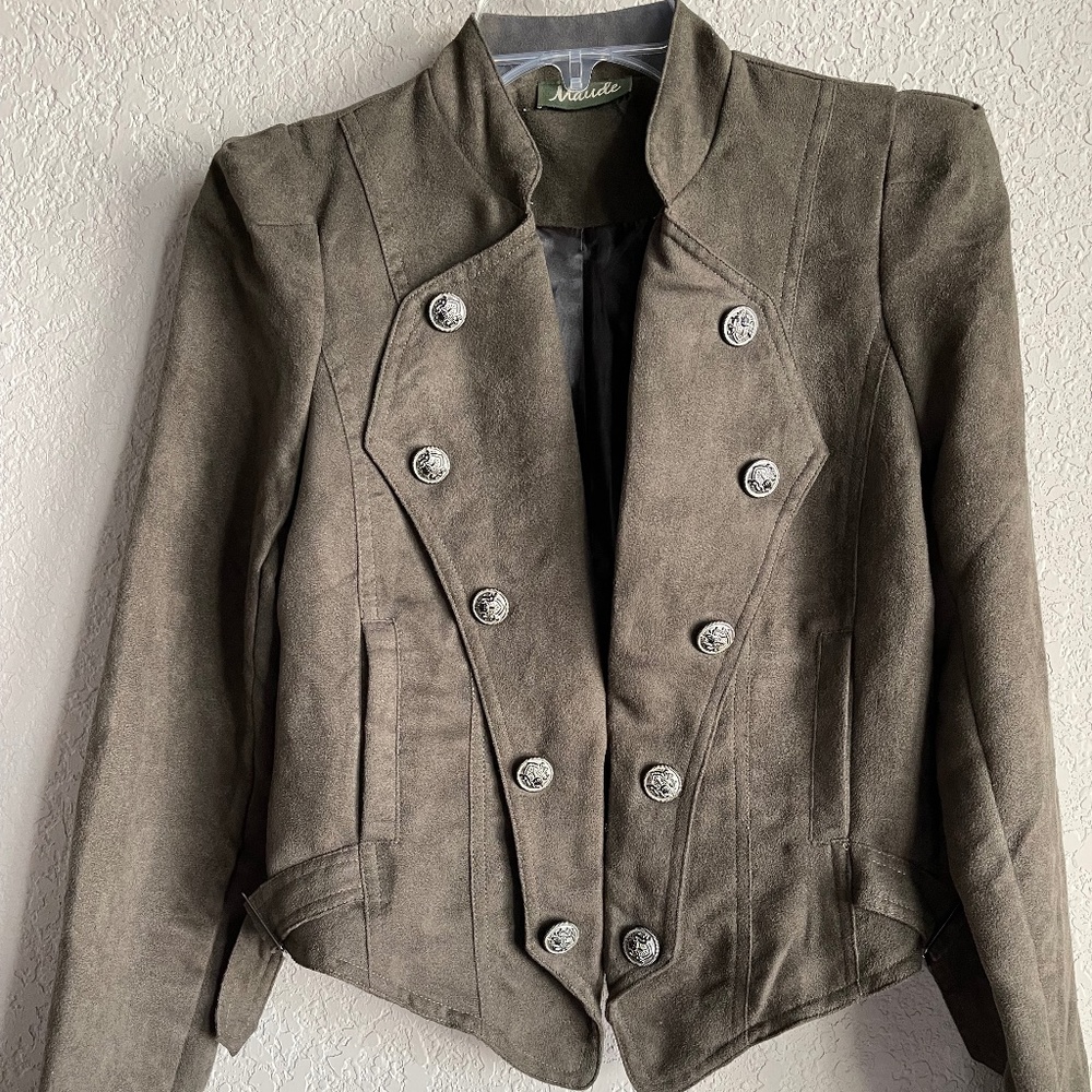 Maude Button Trimmed Jacket with Side Adjusters